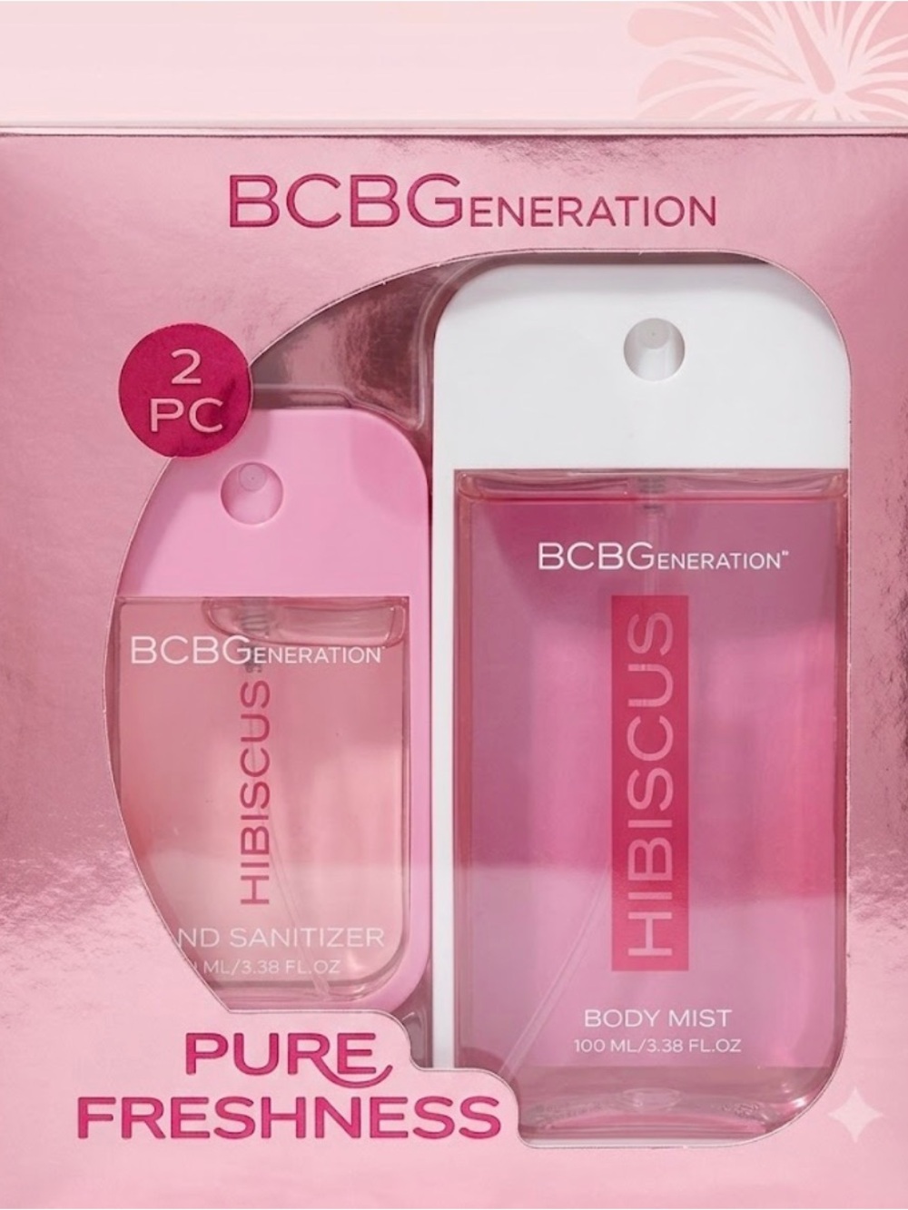 BCBGeneration Hibiscus Body Mist & Hand Sanitizer Set - Pink
